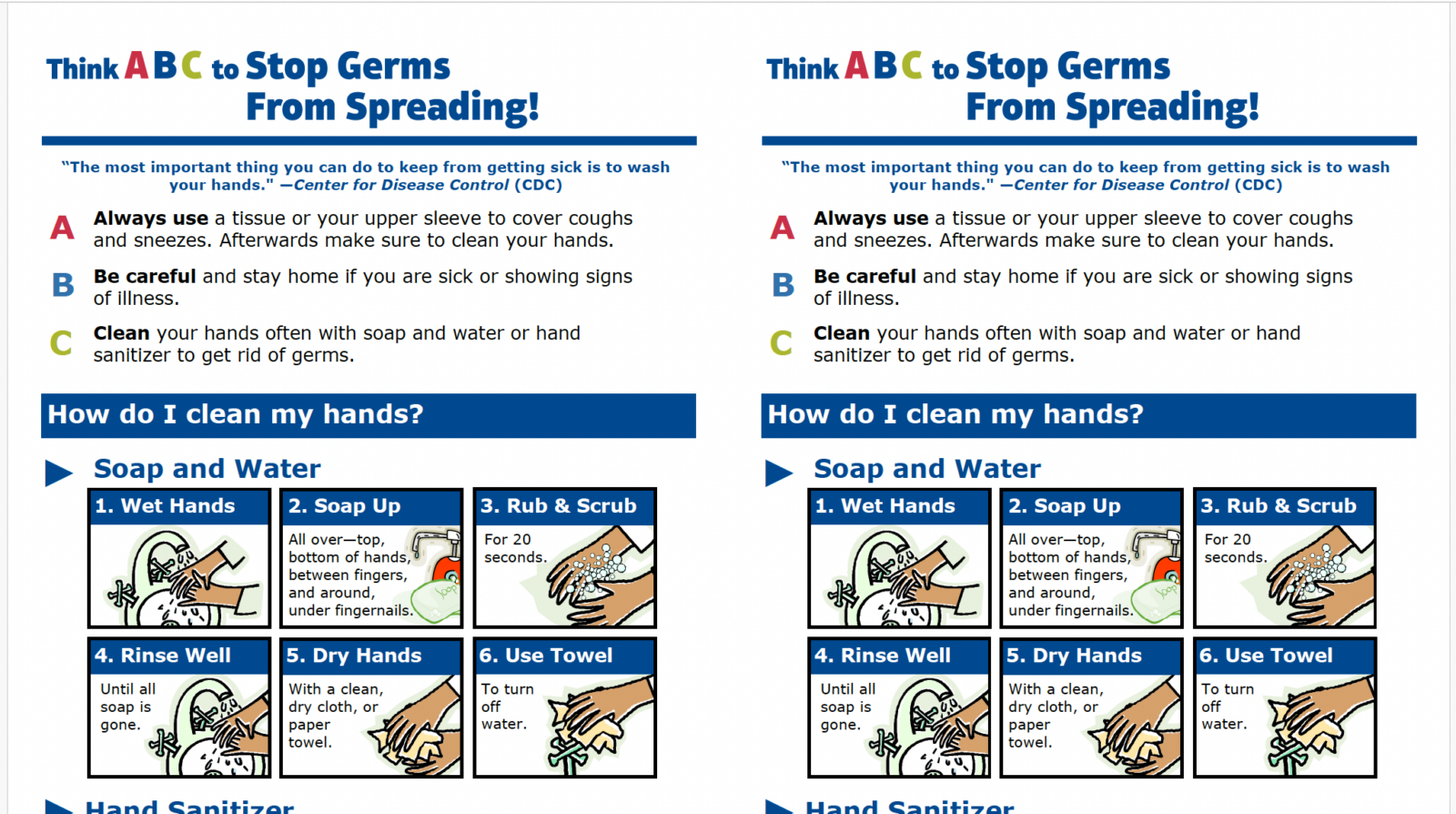 Think ABC to Stop Germs from Spreading (PDF)